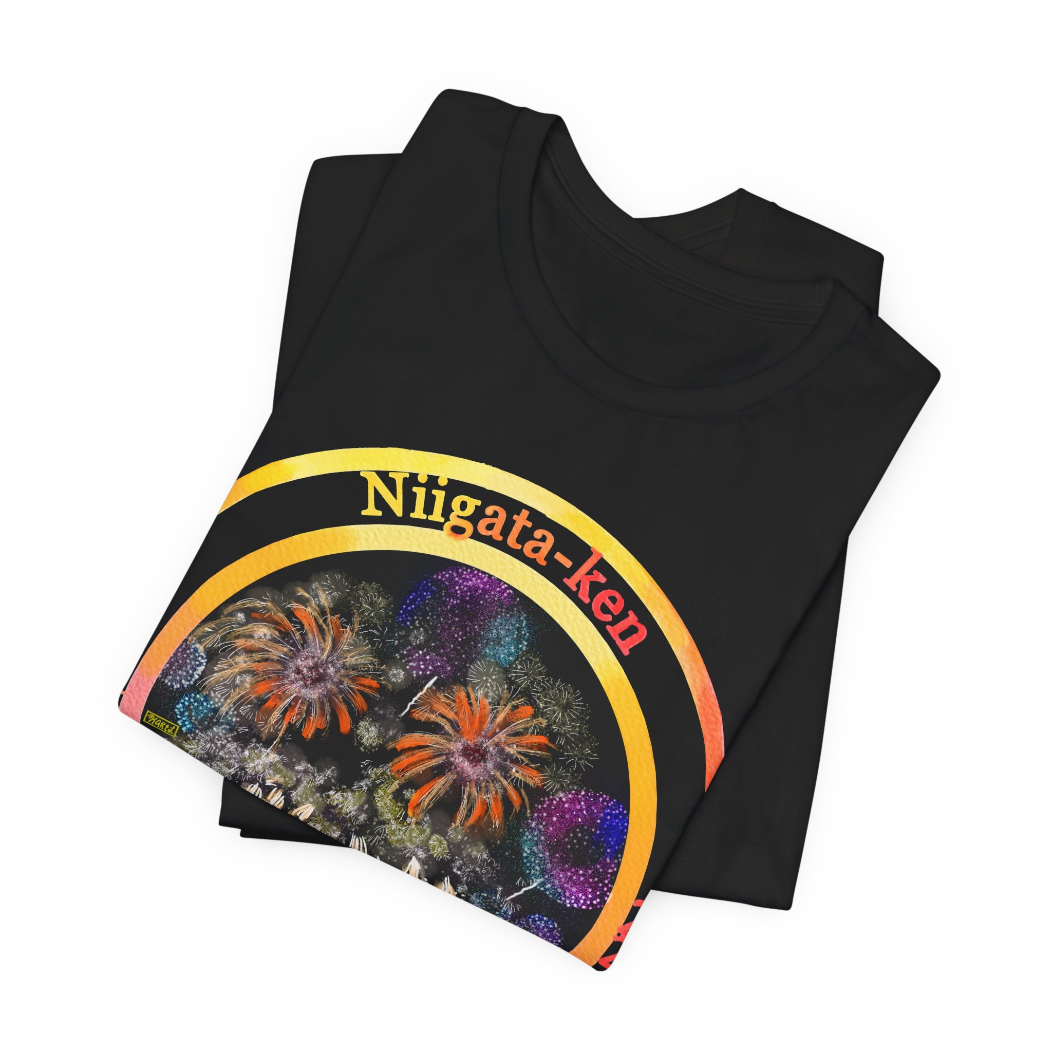 3 Nagaoka Festival Grand fireworks display Illustration stamp seal with sgraffito T-Shirt 長岡まつり大花火大会 - Image 7